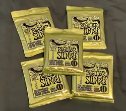 ERNIE BALL SLINKY STRINGS 10G REGULAR - GUITAR ELECTRIC FENDER GIBSON - 5 PACKS