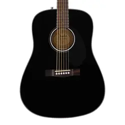OPEN BOX FENDER CD-60S DREADNOUGHT ACOUSTIC GUITAR - BLACK W/ WALNUT FB