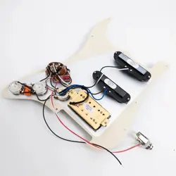 GUITAR PREWIRED LOADED PICKGUARD SET,FOR FENDER STRAT ALNICO 5 HUMBUCKER PICKUPS