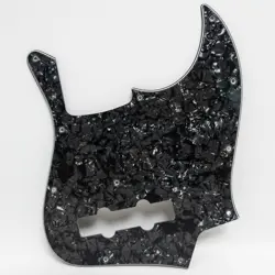 JB BASS PICKGUARD FOR FENDER JAZZ BASS 10 HOLE PVC CELLULOID GUARD BLACK PEARL