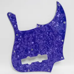 JB BASS PICKGUARD FO R FENDER JAZZ BASS 10 HOLE PVC CELLULOID GUARD PURPLE PEARL