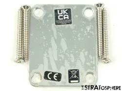 FENDER VINTERA II 60S RI STRATOCASTER STRAT NECK PLATE + BOLTS CHROME 1960S