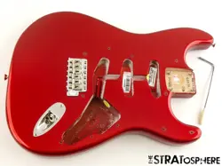 FENDER AV II AMERICAN VINTAGE 1965 STRAT BODY & HARDWARE CANDY APPLE RED.