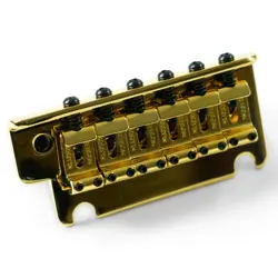 KLUSON 2 POST STEEL BLOCK TREMOLO BRIDGE K2PTG GOLD FITS FENDER 2PT BRIDGE