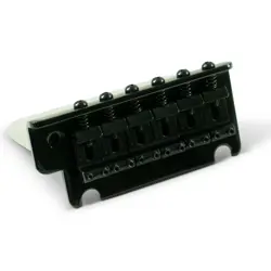 KLUSON 2 POST STEEL BLOCK TREMOLO BRIDGE K2PTB BLACK FITS FENDER 2PT BRIDGE