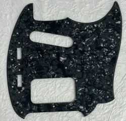 NEW GREAT-FOR FENDER KURT COBAIN MUSTANG GUITAR PICKGUARD 1 PLY BLACK PEARL
