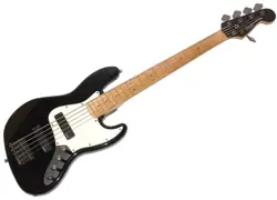USED SQUIER BY FENDER CONTEMPORARY ACTIVE JAZZ BASS V BLACK 5STRING
