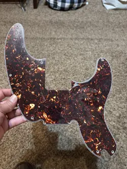 FITS FENDER TELECASTER PRECISION BASS GUITAR PICKGUARD, 4 PLY BROWN TORTOISE