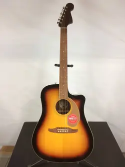 EXCELLENT FENDER REDONDO PLAYER DREADNOUGHT ACOUSTIC-ELECTRIC GUITAR, SOLID SPRU