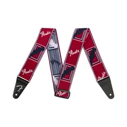 NEW FENDER WEIGHLESS MONOGRAMMED STRAP - RED/WHITE/BLUE