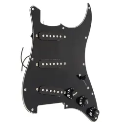 BLACK ELECTRIC GUITAR LOADED PICKGUARD PICKUPS REPLACEMENT FOR FENDER STRAT A