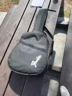 2 ACOUSTIC GUITAR SET WITH FENDER CASES.HIKARE MODEL H155A, AND FENDER CD60 NS