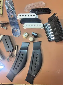 MIXED LOT #1 GUITAR REPAIR PARTS VINTAGE & MODERN LUTHIER GIBSON TAYLOR FENDER