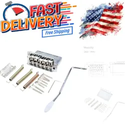 VINTAGE STEEL GUITAR TREMOLO BRIDGE CHROME FITS FENDER STRAT 56.5MM