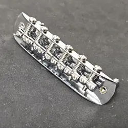 CHROME FENDER MUSTANG / JAZZMASTER / JAGUAR BRIDGE + HEIGHT ADJUSTABLE SADDLES