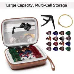 COOZOOM GUITAR PICK HOLDER CASE COMPATIBLE FOR FENDER, CHROMACAST, D'ADDARIO,...