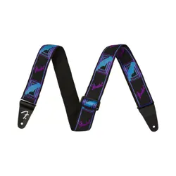 NEW FENDER NEON MONOGRAMMED STRAP - BLUE/PURPLE