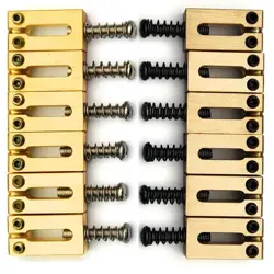 SOLID BRASS BRIDGE SADDLES FOR FENDER  TL STELE STRAT 2 1/16