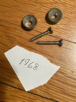 VINTAGE 1968 FENDER STRAP BUTTONS FOR TELE STRAT TELECASTER STRATOCASTER JAZZ