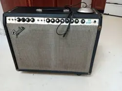 VINTAGE 1979 FENDER TWIN REVERB AMP SILVER FACE - TESTED - COVER & FOOTSWITCH