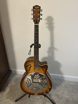 FENDER FR-50 2-COLOR SUNBURST RESONATOR GUITAR - USED, TESTED