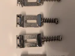 GENUINE FENDER LOGO STAMPED SADDLES - ST/STRATOCASTER/STRAT