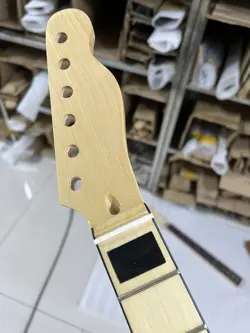 NATURAL COLOR 22FRES MAPLE BLACK BLOCK INLA FENDER TELE ELECTRIC GUITAR NECK.