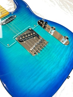 FENDER CUSTOM SHOP TELECASTER ELECTRIC GUITAR FLAME MAPLE TOP BLUE STAIN