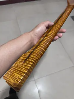 SS 22FRETS BONE NUT ROASTED FLAME MAPLE GLOSS ELECTRIC GUITAR NECK FENDER TELE