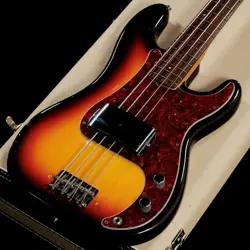 ELECTRIC BASS GUITAR FENDER AM VINT 63 PRECISION V1313814 GIG CASE USED