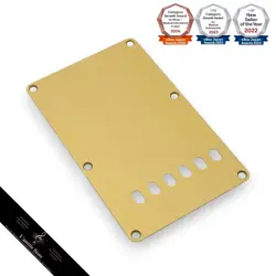 GOLD METAL STRATOCASTER BACK PLATE FENDER COMPATIBLE