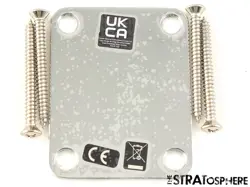 FENDER VINTERA II 50S RI STRATOCASTER STRAT NECK PLATE & BOLTS CHROME 1950S!