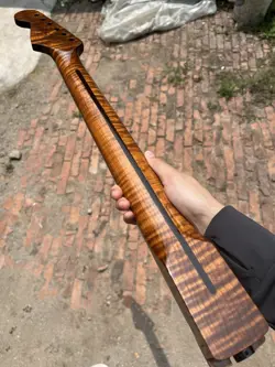 AAAA PULLEY 22FRETS FENDER STRAT SATIN ROASTED FLAME MAPLE ELECTRIC GUITAR NECK