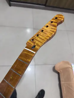 TELE SS 22FRETS BONE NUT ROASTED FLAME MAPLE GLOSS ELECTRIC GUITAR NECK FENDER