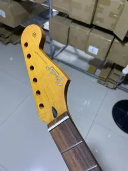 ROSEWOOD STAINLESS STEEL 22FRETS FENDER STRAT YELLOW MAPLE ELECTRIC GUITAR NECK