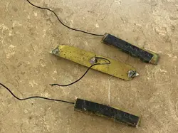 SET 1970S FENDER JAZZ BASS PICKUP SHIELDS COPPER