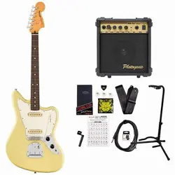 FENDER PLAYER II JAGUAR ROSEWOOD FINGERBOARD HIALEAH YELLOW ELECTRIC GUITAR WITH