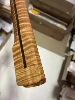 22 FRET TIGER ROASTED FLAME MAPLE ELECTRIC GUITAR NECK FOR DIY FENDER STRAT PAR