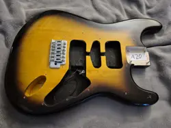 SQUIER BY FENDER STRATOCASTER STRAT GUITAR BODY 2TSB TWO TONE SUNBURST + BRIDGE