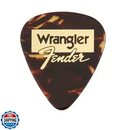 FENDER X WRANGLER GUITAR PICKS, 351 SHAPE, TORTOISESHELL, 8-PACK