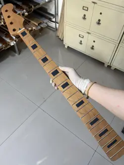 21FRETS ELECTRIC BASS NECK MAPLE JAZZ BASS FENDER 34INCH ROSEWOOD BLOCK INLAY.