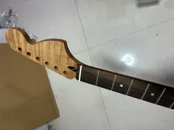 21 FRET ROASTED FLAME MAPLE ELECTRIC GUITAR NECK FOR DIY FENDER STRAT BIG HEAD