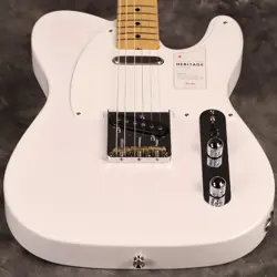 FENDER MADE IN JAPAN HERITAGE 50S TELECASTER MAPLE FINGERBOARD WHITE BLONDE  S N