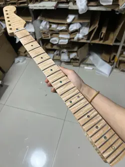 NATURAL COLOR ROASTED FLAME MAPLE 22FRET FENDER START ELECTRIC GUITAR NECK