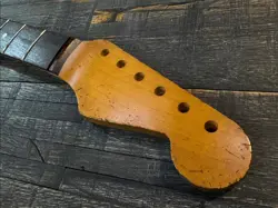 HEAVY AGED ALLPARTS STRAT NECK NITRO RELIC SRO-62 LIC BY FENDER FITS MJT