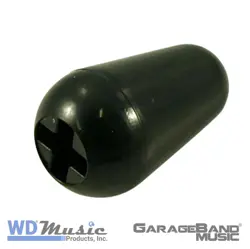 WD MUSIC 5 WAY BLADE SWITCH TIP FITS FENDER STYLE GUITARS, PLASTIC, BLACK