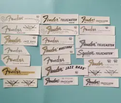 ELECTRIC GUITAR ELECTRIC BASS HEAD WATERSLIDE STICKERS LOGO FOR FENDER