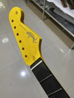 YELLOW 22FRETS MAPLE ELECTRIC GUITAR NECK SUITABLE FOR FENDER STRAT 25.5IN