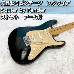 VINTAGE FENDER SQUIRE STRAT ELECTRIC GUITAR BLACK