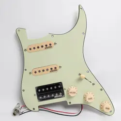 PREWIRED LOADED PICKGUARD FOR FENDER WILKINSON ALNICO 5 HUMBUCKER PICKUPS SET